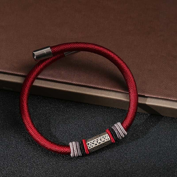 Bracelet en argent sterling 925 Buddha Stones et symbole de la paix Om Mani Padme Hum - image 5