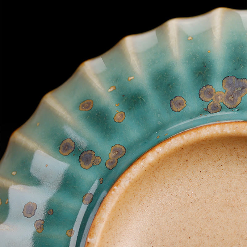 Buddha Stones Rétro Glaçure Changement De Four En Céramique Gaiwan Sancai Tasse À Thé Kung Fu Tasse À Thé Et Soucoupe Avec Couvercle