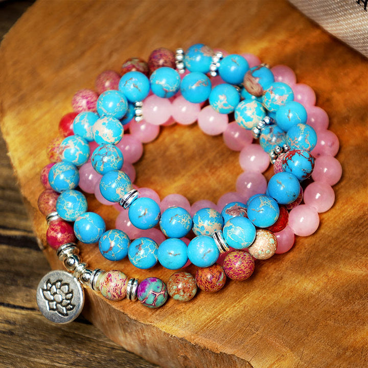 Buddha Stones violettes et lotus