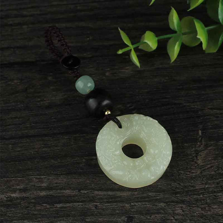 Porte-clés Buddha Stones PiXiu Jade Peace Buckle Abondance Richesse