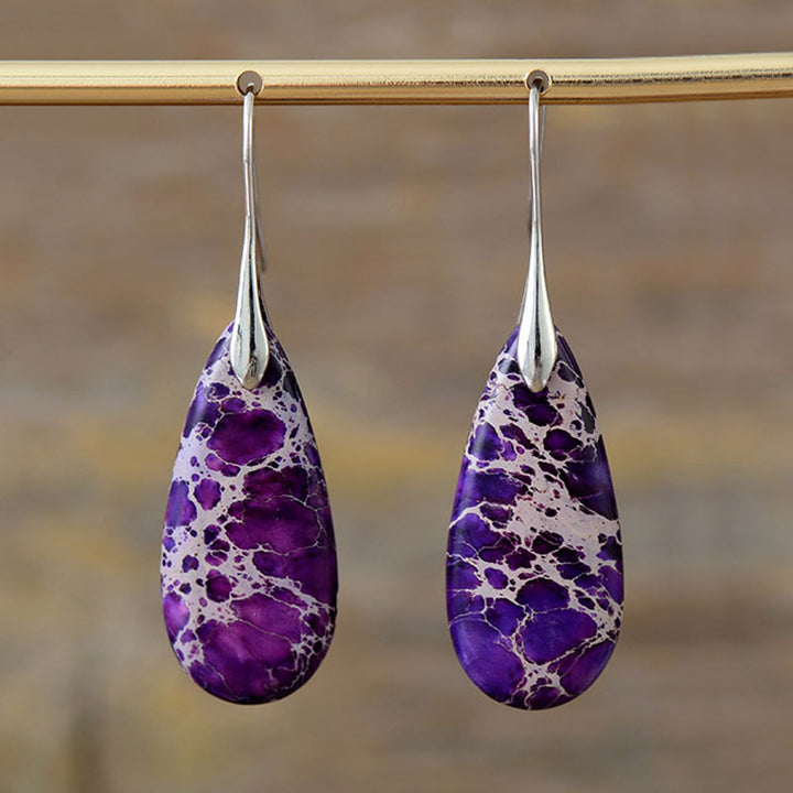 Boucles d'oreilles en cristal de guérison Emperor Stone