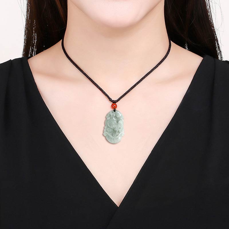 Collier avec pendentif en jade naturel et Buddha Stones représentant les 12 signes du zodiaque chinois - image 20
