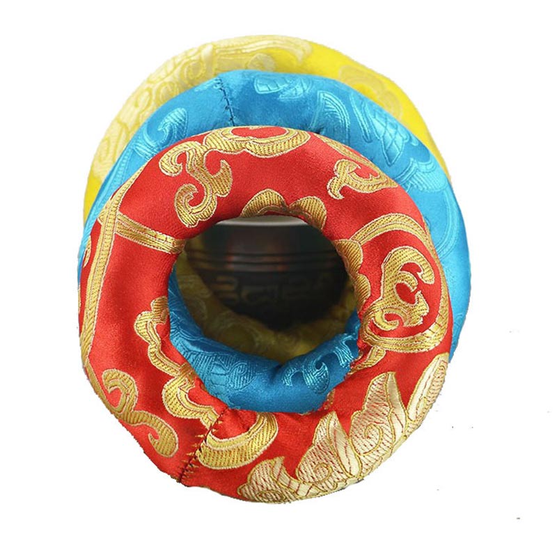 Coussin décoratif artisanal en forme de bol chantant tibétain en Buddha Stones - image 6