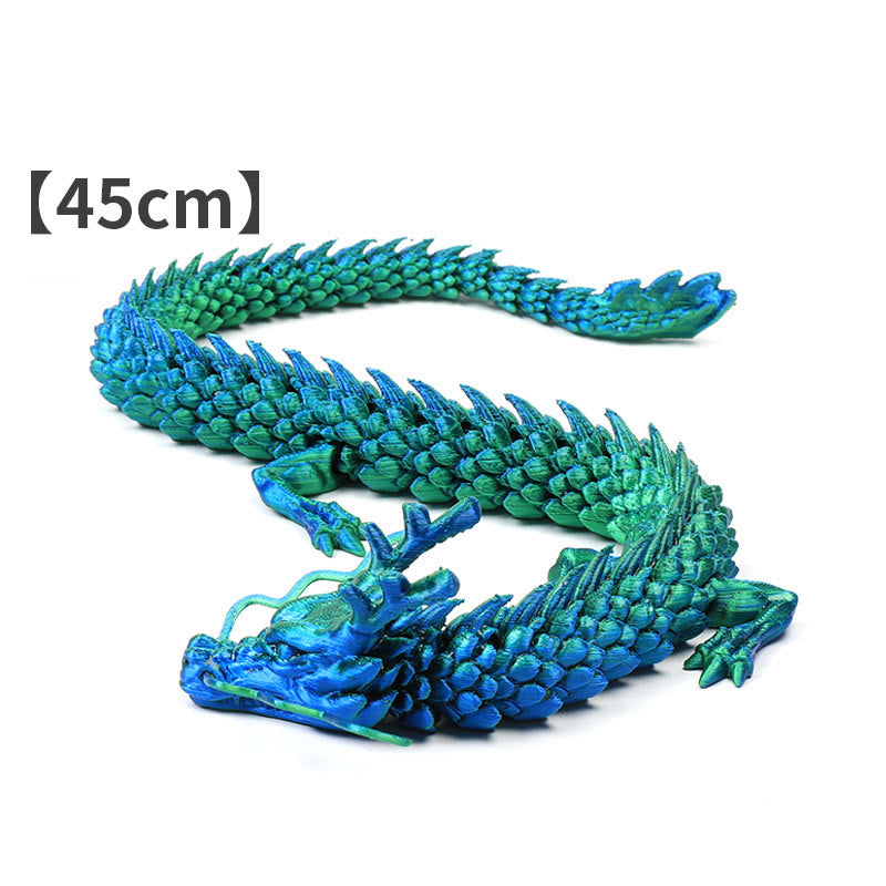 Buddha Stones Dragon lumineux Feng Shui imprimé en 3D pour décoration de la maison - Dragon vert 45 cm - image 12