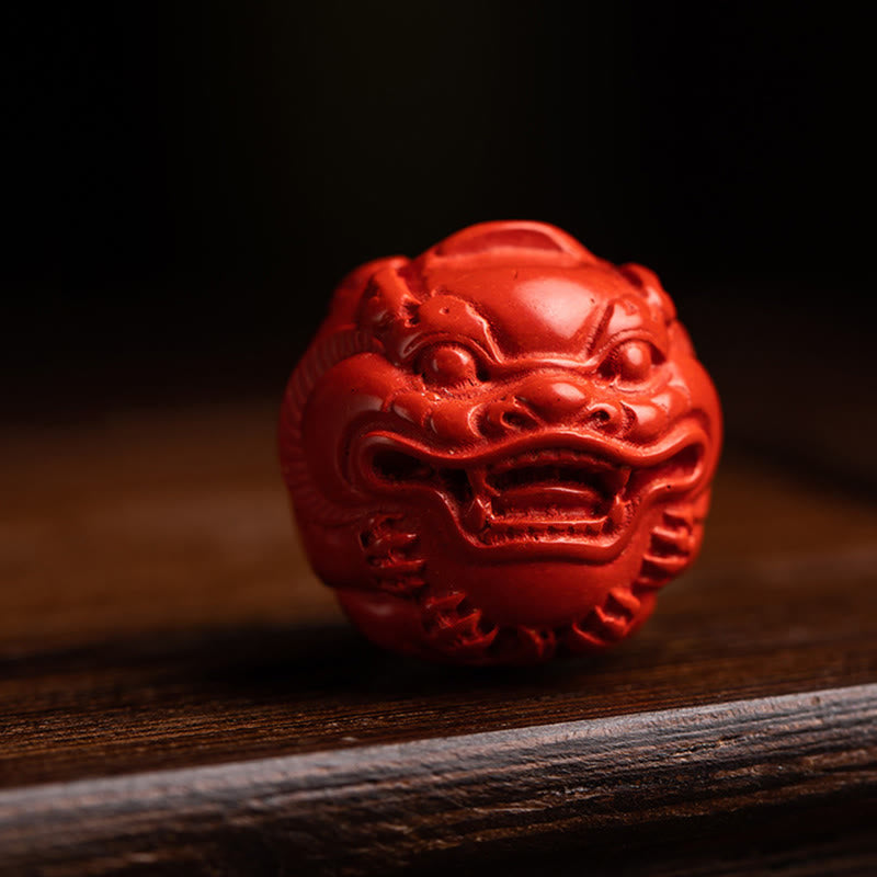 Buddha Stones Tibet Om Mani Padme Hum PiXiu Pièce de cuivre Petite feuille Bois de santal rouge Cinabre Protection Porte-clés