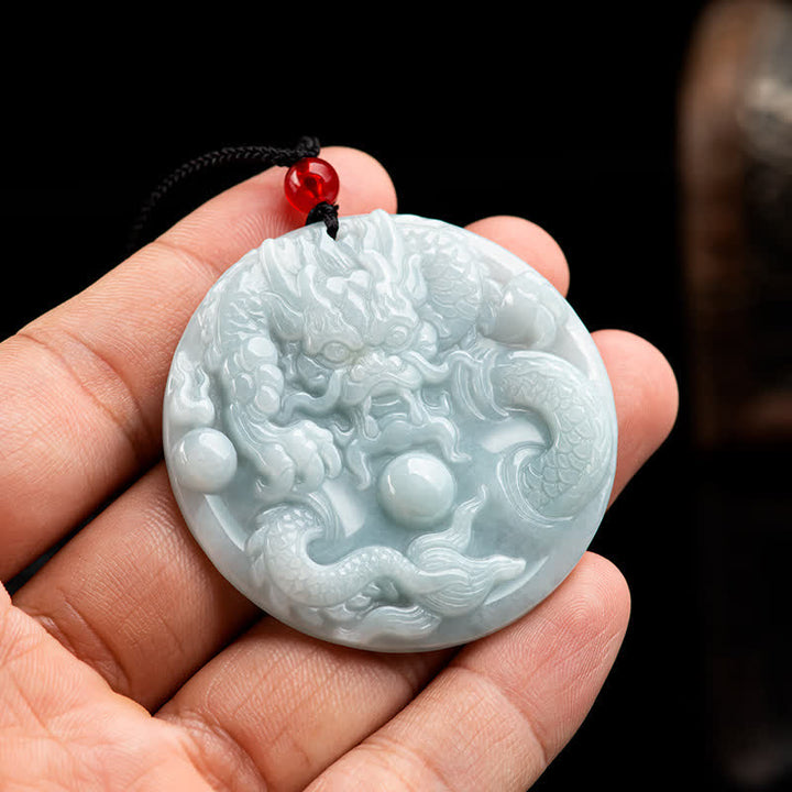 ❗❗❗Une vente flash - Collier à cordon avec amulette de succès en jade et Buddha Stones en forme de dragon du zodiaque chinois - image 3