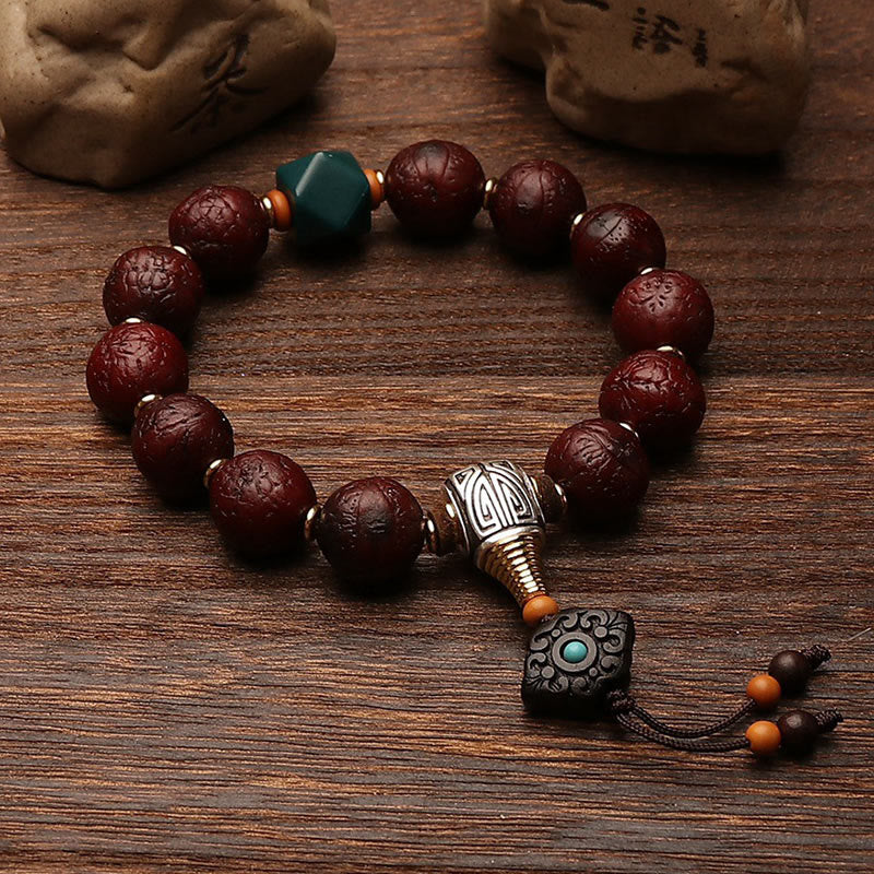 Buddha Stones , graines de Bodhi, porte-bonheur, richesse, pompon, breloque pour poignet