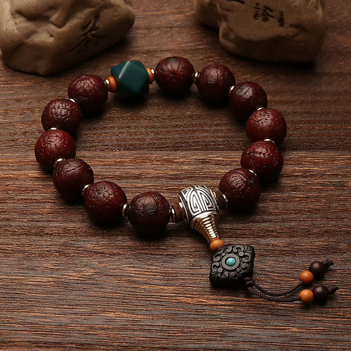 Buddha Stones , graines de Bodhi, porte-bonheur, richesse, pompon, breloque pour poignet
