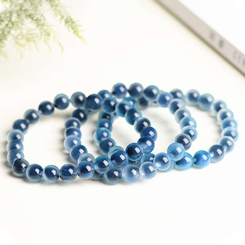 Bracelet de perles en agate naturelle colorée de Buddha Stones Harmony Strength