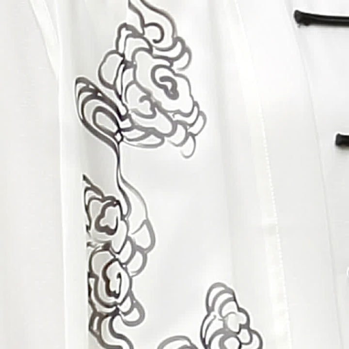 Ensemble de vêtements pour femmes Buddha Stones, nuages de bon augure, dégradé de méditation, prière, pratique spirituelle du Tai Chi et du Qigong