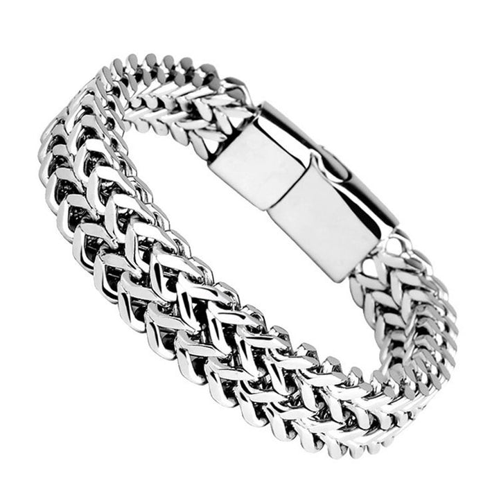 Bracelet d'équilibre en acier titane avec boucle magnétique et écailles de poisson en Buddha Stones - image 10