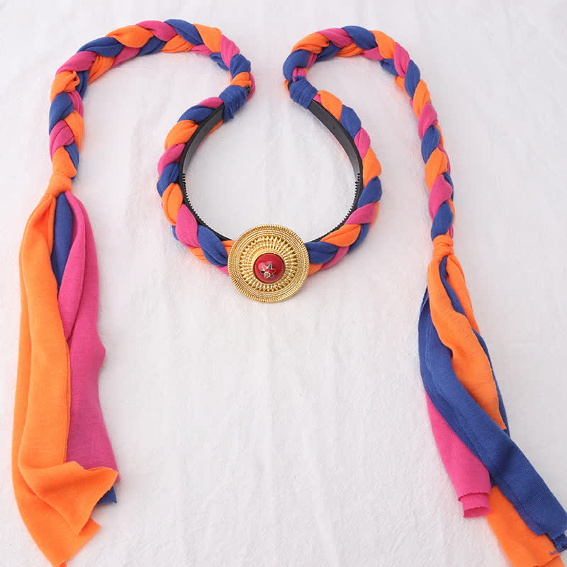 Accessoires pour cheveux en perles à pompon colorées tibétaines - Orange - Perler - image 23
