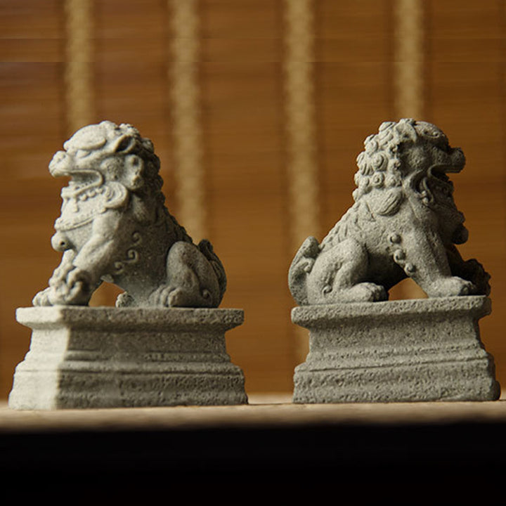 Buddha Stones Lion Fu Foo Chiens Éléphant Éloignez le Mal Bénédiction Décoration de la Maison