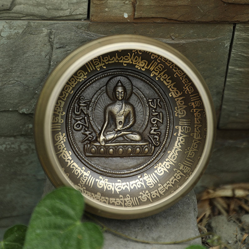 Bol chantant tibétain Buddha Stones fabriqué à la main pour la concentration et la méditation Ensemble de bols chantants paisibles et joyeux - image 9