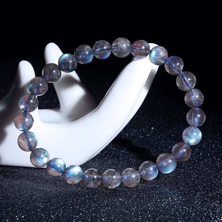 Bracelet de perles de guérison en pierre de lune naturelle Buddha Stones - image 10