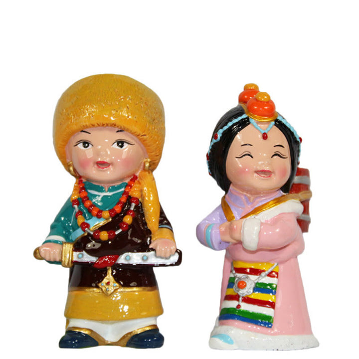 Buddha Stones peintes à la main, figurines tibétaines, décoration créative pour la maison, le bureau ou la voiture