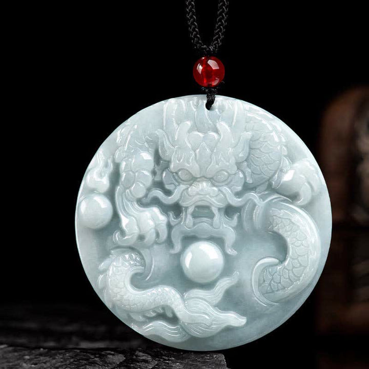 ❗❗❗Une vente flash - Collier à cordon avec amulette de succès en jade et Buddha Stones en forme de dragon du zodiaque chinois - image 8