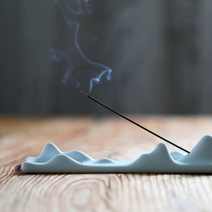 Porte-encens Buddha Stones Mountain Cloud Méditation Balance