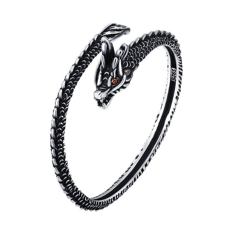 Bracelet de protection porte-bonheur Buddha Stones et motif écailles de dragon