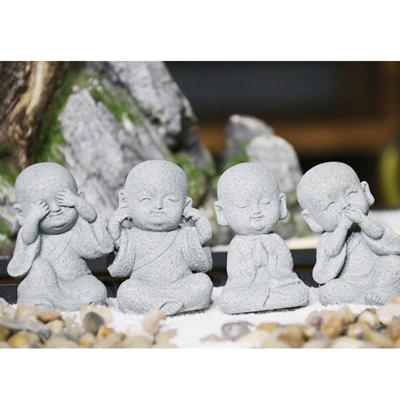 Buddha Stones Méditation Prière Moine Statue de Bouddha Sérénité Décoration de la Maison - image 18