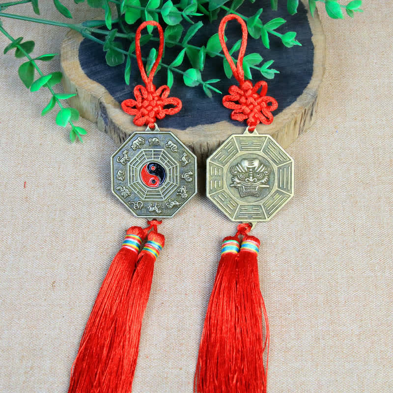 Carte Feng Shui Bagua Nœuds chinois Harmonie Carte énergétique Miroir - Carte Bagua Kirin de 5 cm - image 12