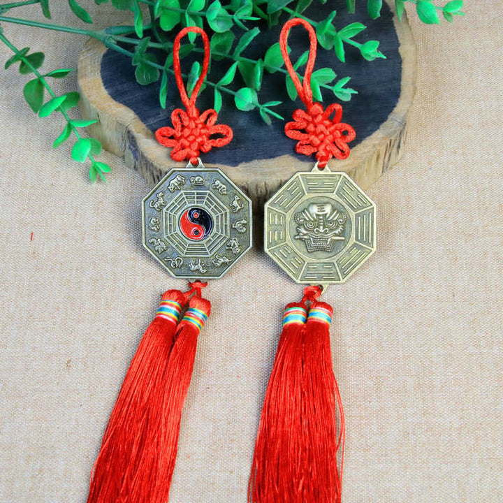 Carte Feng Shui Bagua Nœuds chinois Harmonie Carte énergétique Miroir - Carte Bagua Kirin de 5 cm - image 12