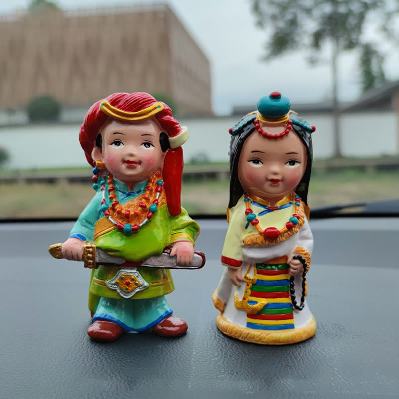 Buddha Stones peintes à la main, figurines tibétaines, décoration créative pour la maison, le bureau ou la voiture