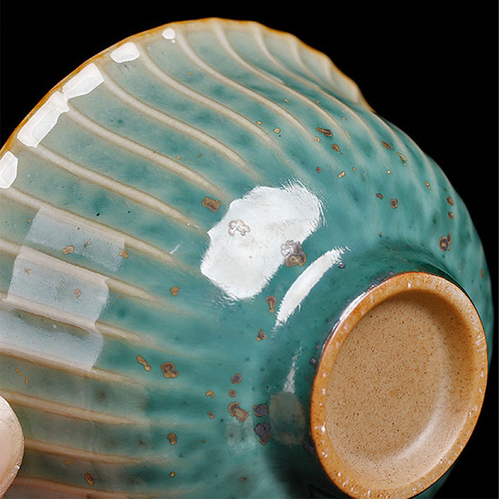 Buddha Stones Rétro Glaçure Changement De Four En Céramique Gaiwan Sancai Tasse À Thé Kung Fu Tasse À Thé Et Soucoupe Avec Couvercle - image 14