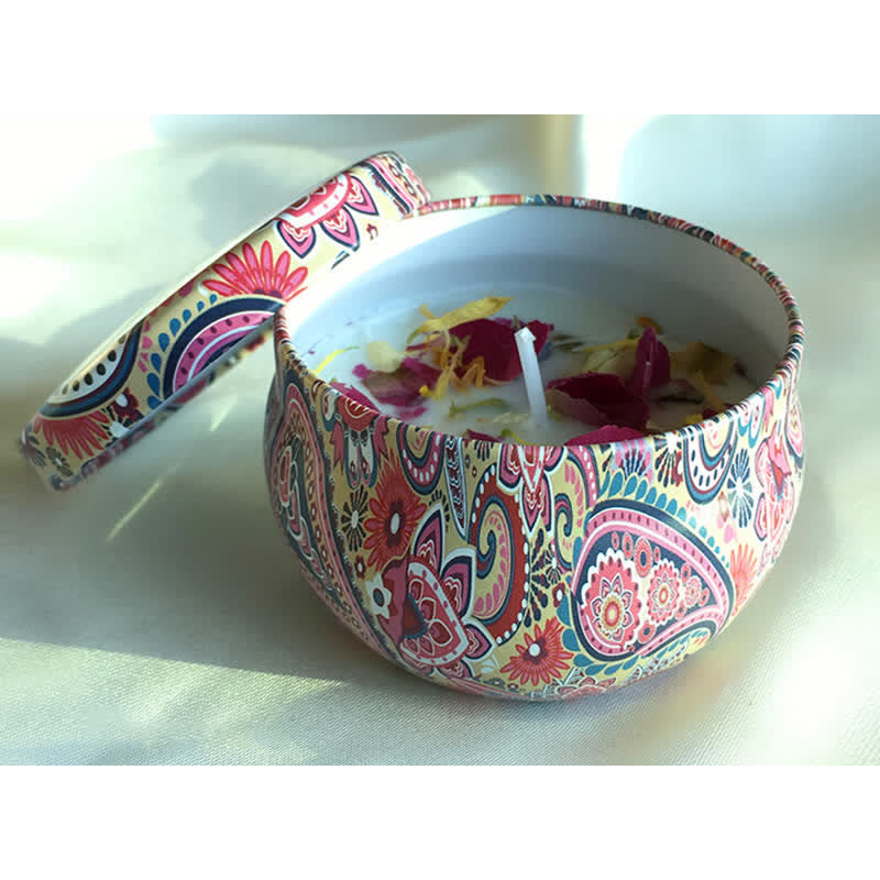 Bougie parfumée à la cire de soja au thé blanc, fleur de gingembre, lavande et gardénia, cadeau pour la famille et les amis - Rose - image 9