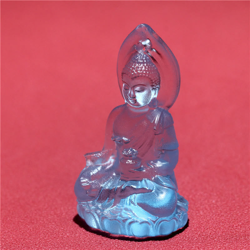 Collier pendentif amulette de sérénité en cristal Liuli Bouddha de médecine Bouddha bleu Tathagata Buddha Stones - image 9