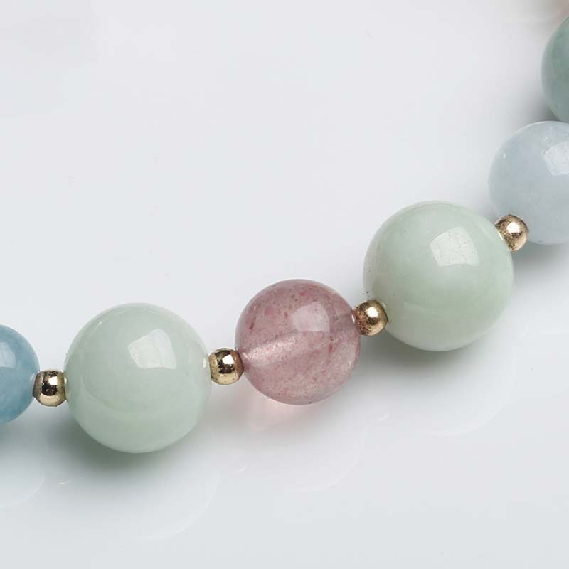 Bracelet porte-bonheur en gourde et jade