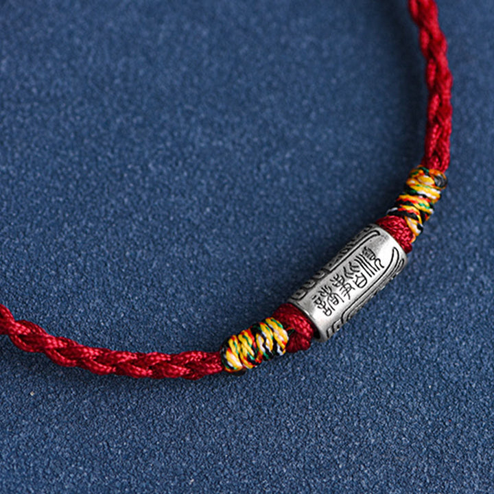 Bracelet de cheville en argent sterling 925 fabriqué à la main avec des Buddha Stones, design tout va bien, protection et force - image 16