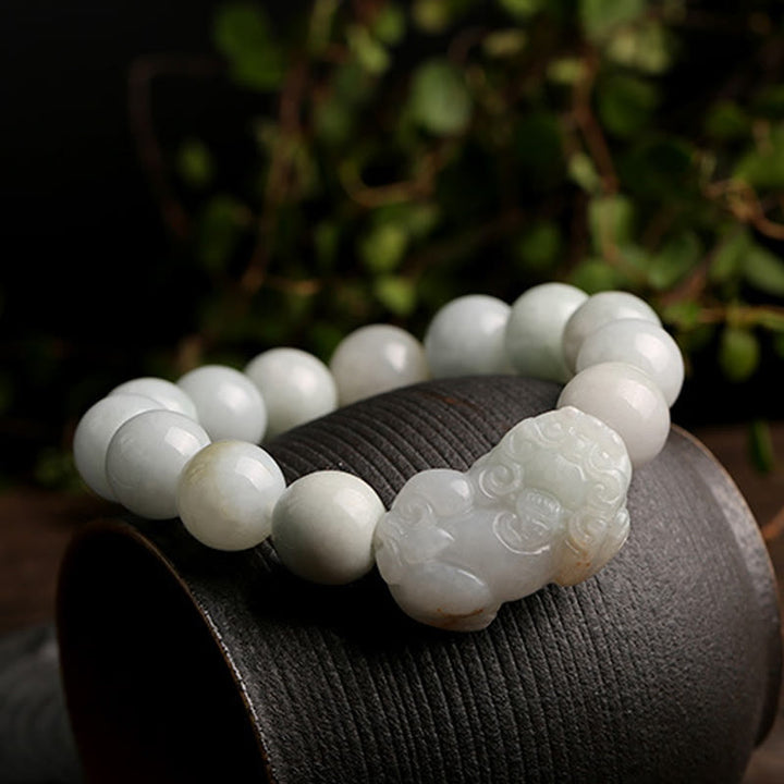 Bracelet porte-bonheur en jade PiXiu Buddha Stones Fengshui et richesse