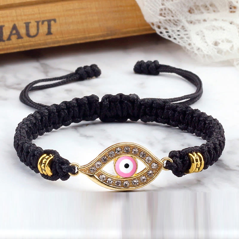 Bracelet en corde avec Buddha Stones pour éloigner le mauvais œil et les mauvais esprits
