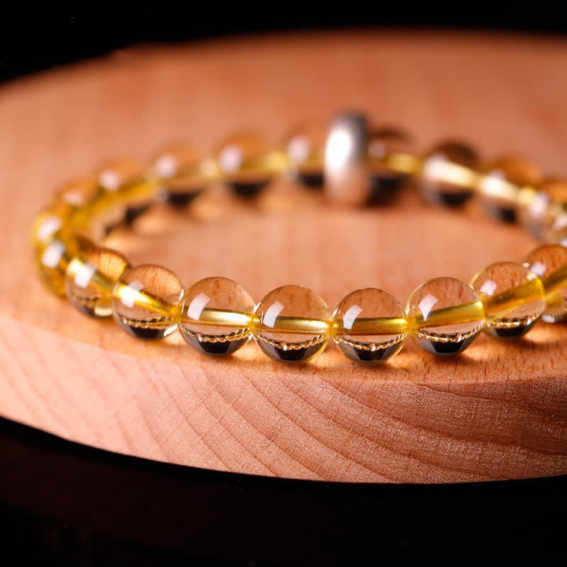 Bracelet de protection en argent sterling 925 avec pendentif en citrine et bouddha du zodiaque chinois