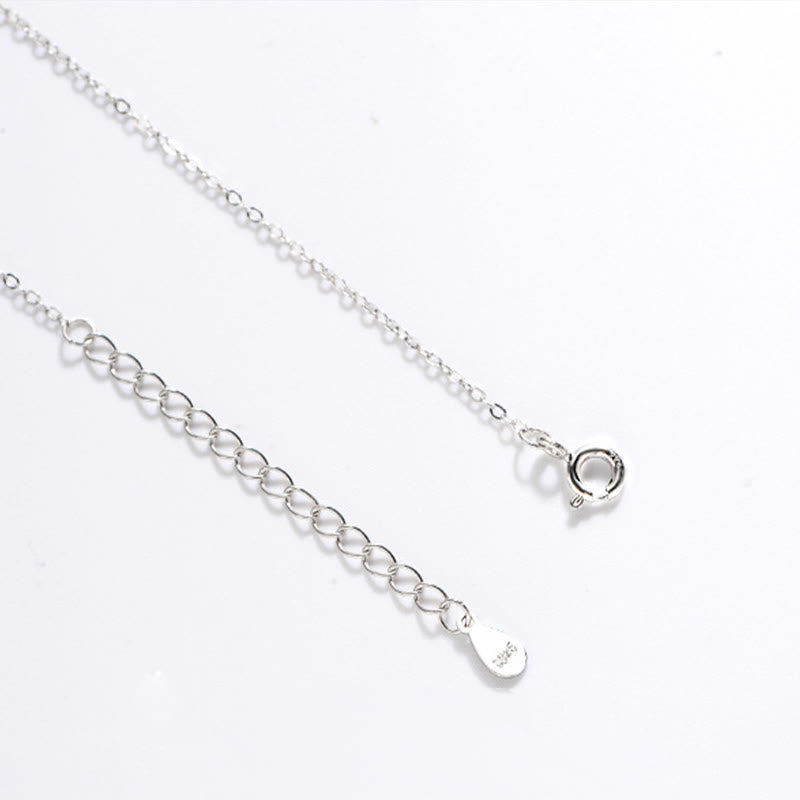 Collier pendentif porte-bonheur en argent sterling 925 Buddha Stones et agate blanche