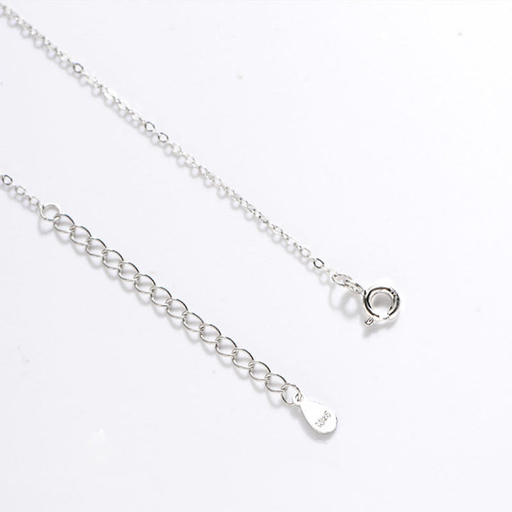 Collier pendentif porte-bonheur en argent sterling 925 Buddha Stones et agate blanche
