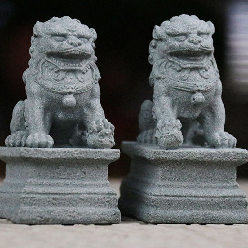 Buddha Stones Lion Fu Foo Chiens Éléphant Éloignez le Mal Bénédiction Décoration de la Maison