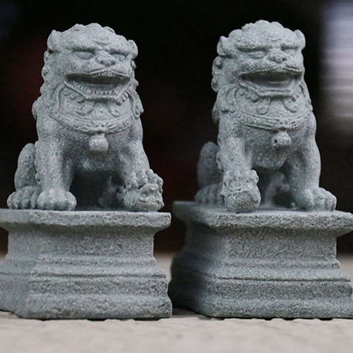 Buddha Stones Lion Fu Foo Chiens Éléphant Éloignez le Mal Bénédiction Décoration de la Maison