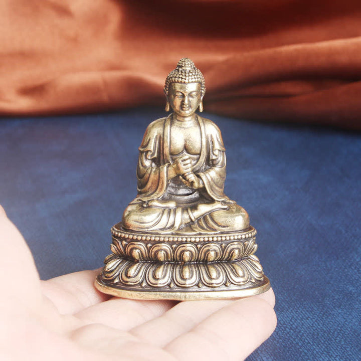 Statue décorative en cuivre du Bouddha Tathagata Sérénité - image 5