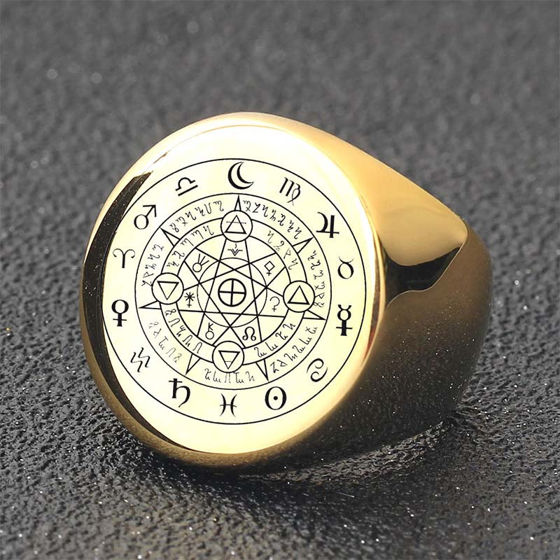 Bague de protection et de bénédiction des 12 constellations du zodiaque de Buddha Stones
