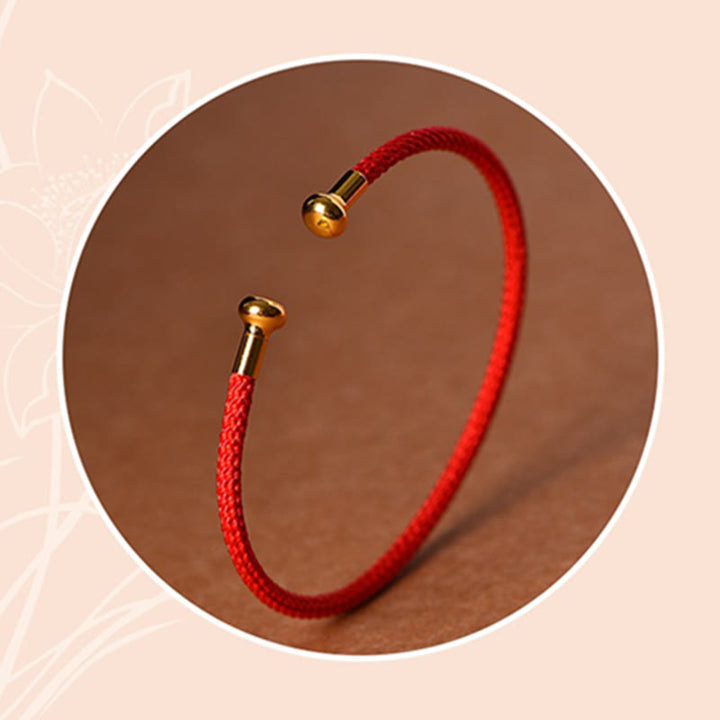 Bracelet manchette tressé fait main avec Buddha Stones au design simple - image 6