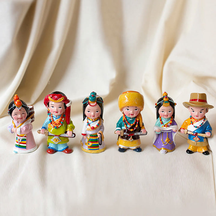 Buddha Stones peintes à la main, figurines tibétaines, décoration créative pour la maison, le bureau ou la voiture