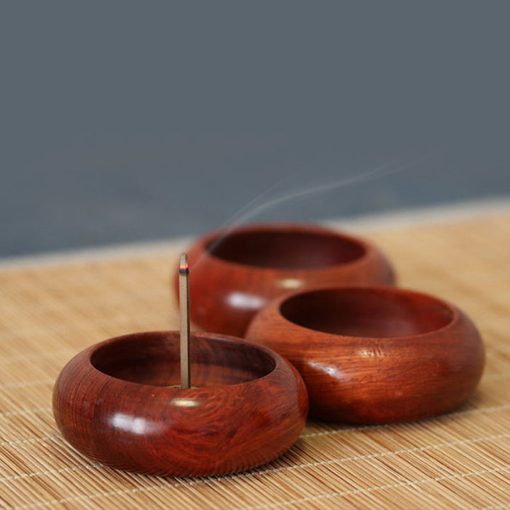 Brûleur d'encens de méditation et de guérison en bois de rose