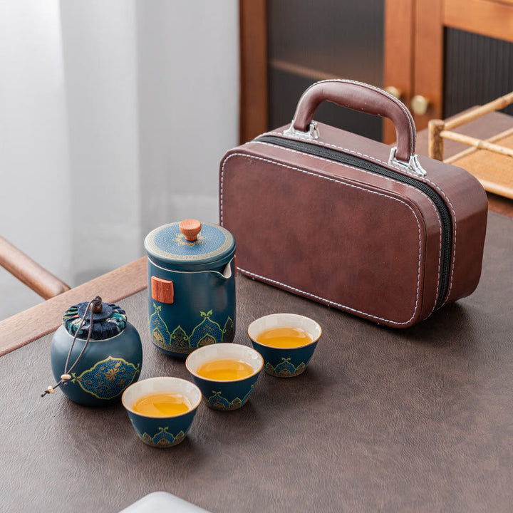 Théière chinoise Gongfu en céramique avec Buddha Stones