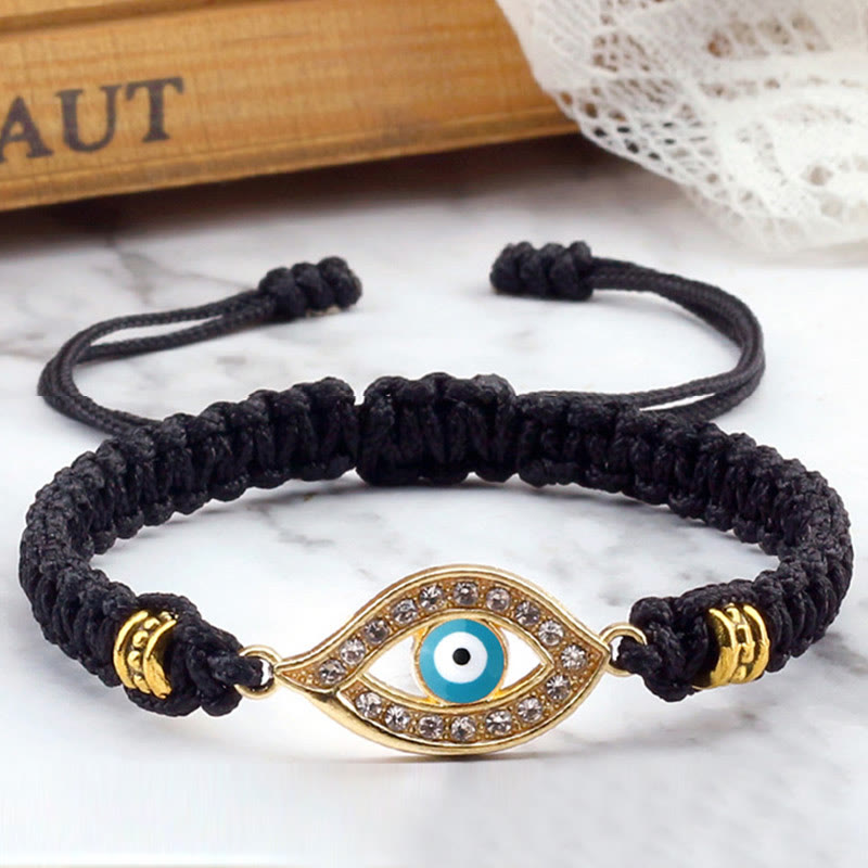 Bracelet en corde avec Buddha Stones pour éloigner le mauvais œil et les mauvais esprits