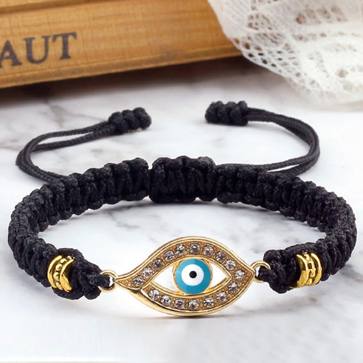 Bracelet en corde avec Buddha Stones pour éloigner le mauvais œil et les mauvais esprits