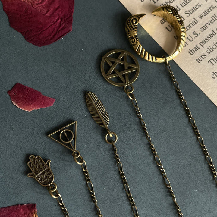 Buddha Stones et œil de Dieu en forme de plume de Hamsa