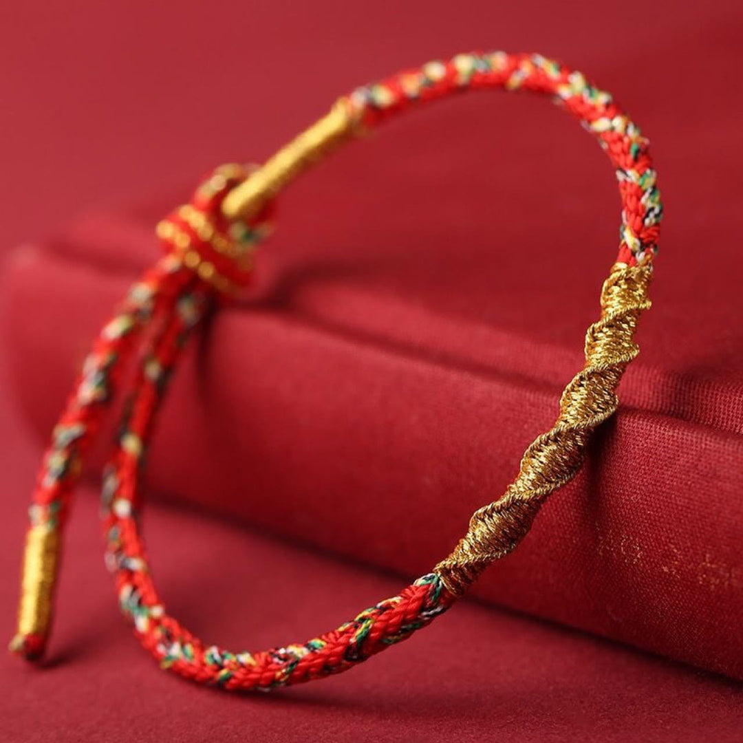 Bracelet tressé en Buddha Stones fait à la main avec symbole du zodiaque chinois et protection du Bouddha