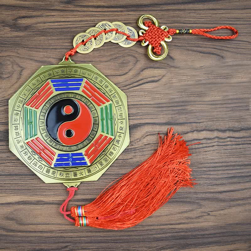 Carte Feng Shui Bagua Pièces des Cinq Empereurs Carte énergétique de l'harmonie des nœuds chinois